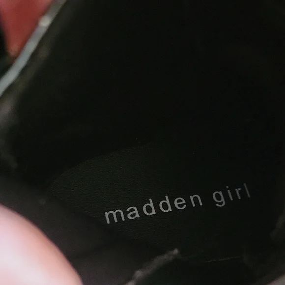 Madden Girl Sparkly Black Kids Boots - Picture 6 of 11